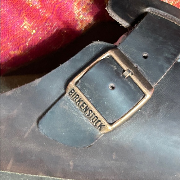Birkenstock Boston Habana Brown Leather Sandal Slides Size 42 - Picture 8 of 10